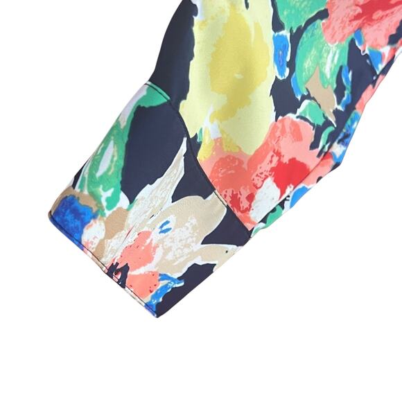 Lauren Ralph Lauren Navy Floral Blouse - Picture 4 of 6